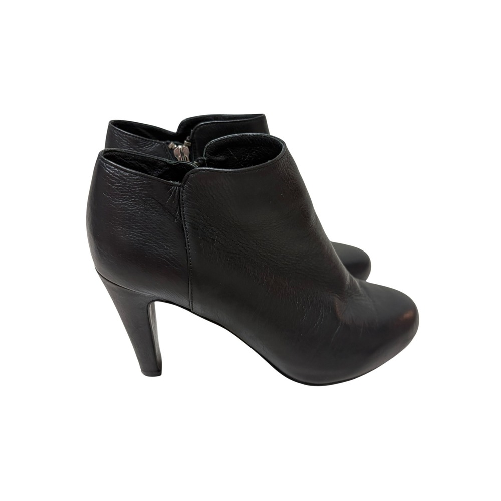 See by Chloe Black Leather Side Zip Heeled Ankle Booties - EU39.5 ~US9 - Picture 4 of 11